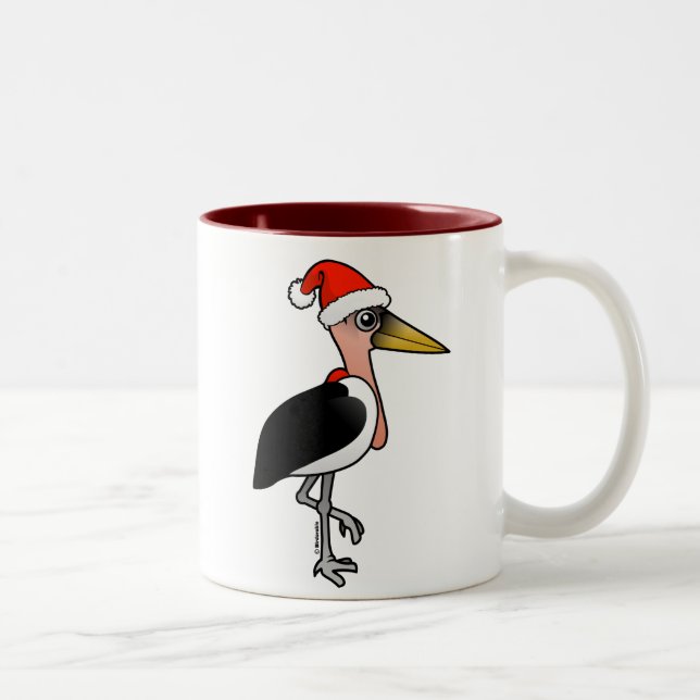 Marabou Stork Santa Two-Tone Coffee Mug (Right)
