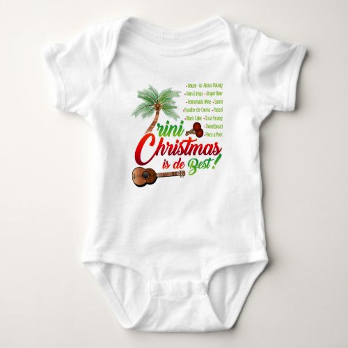 Marac and Cuatro Trini Christmas _ Lil Parrandero Baby Bodysuit