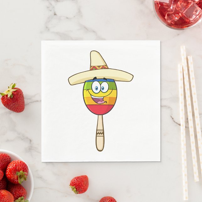 Maraca with Sombrero Colorful Fiesta Napkins (Creator Uploaded)