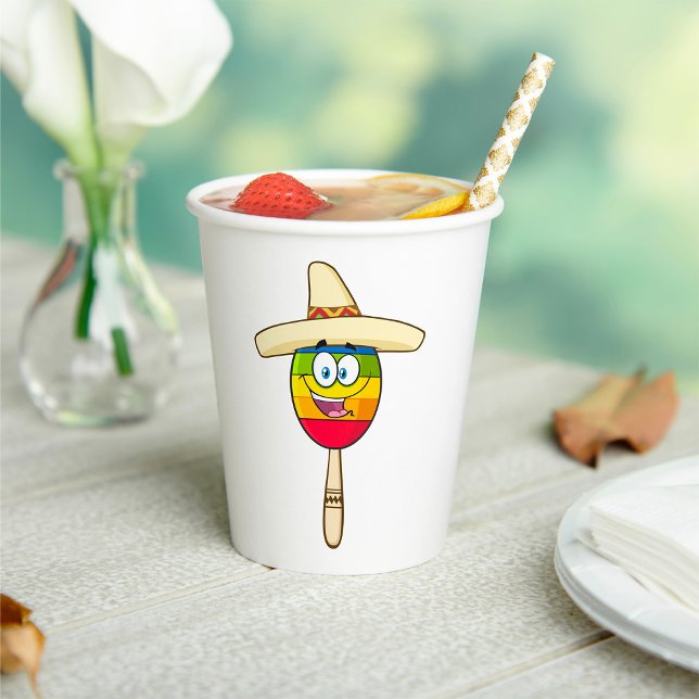 Maraca with Sombrero Colorful Fiesta Paper Cups (Creator Uploaded)