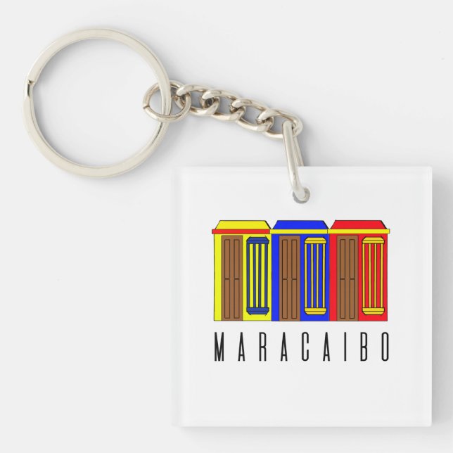 Maracaibo - Casitas de Maracaibo Venezuela Keychain (Front)