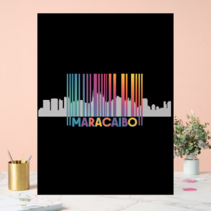 Maracaibo City Barcode Art Latin Pride Acrylic Sign