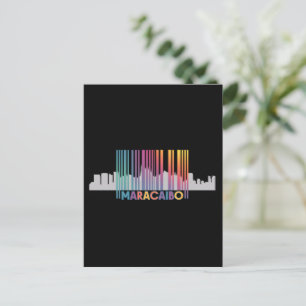 Maracaibo City Barcode Art Latin Pride Postcard