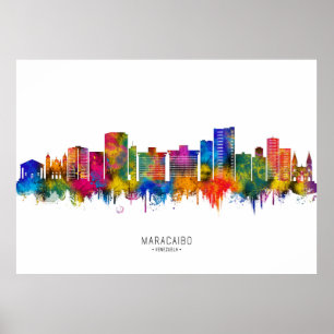 Maracaibo Venezuela Skyline Poster