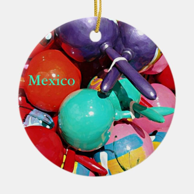 Maracas Ceramic Ornament (Front)