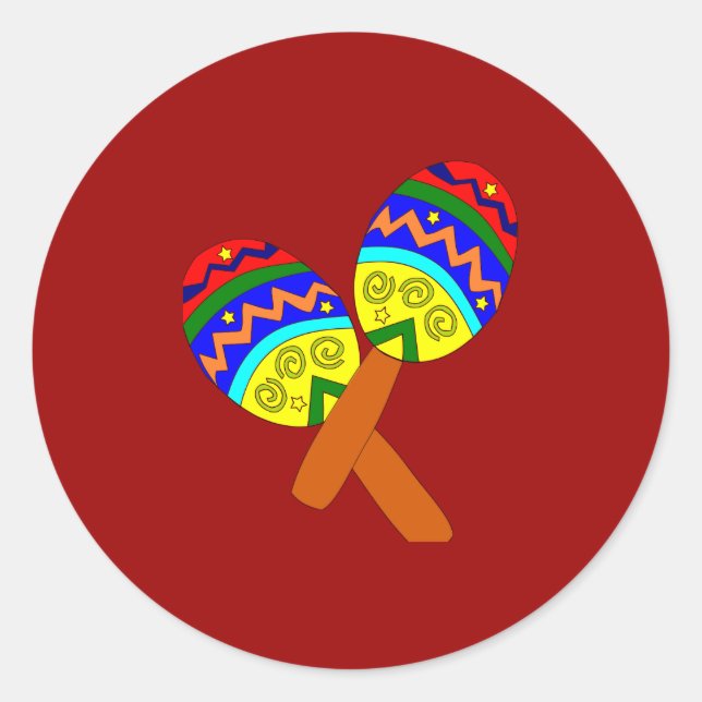 Maracas Classic Round Sticker (Front)