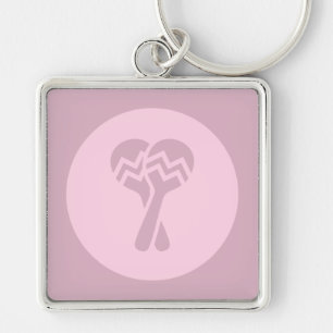 Maracas Music Shakers Art CUSTOM COLOR Keychain