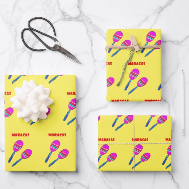 Maracas' Wrapping Paper Sheets (Front)
