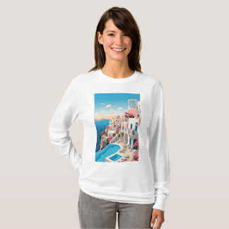 marakech beautiful moroccan city paint long sleeve T-Shirt