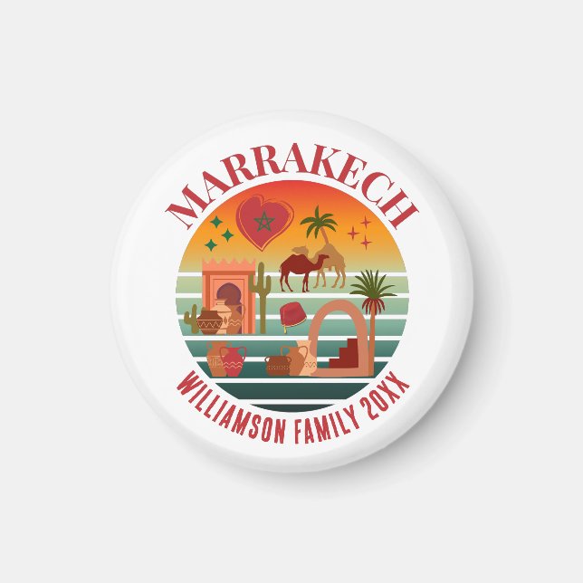 MARAKKESH Morocco Family Vacation Souvenir Magnet (Front)