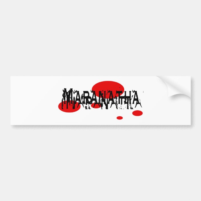 Maranatha 2 rond rouge bumper sticker