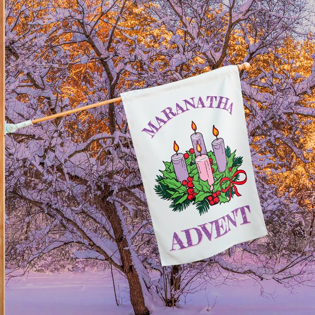 MARANATHA Advent Wreath House Flag (Creator Uploaded)