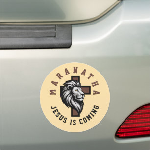 Maranatha Jesus is coming Car Magnet