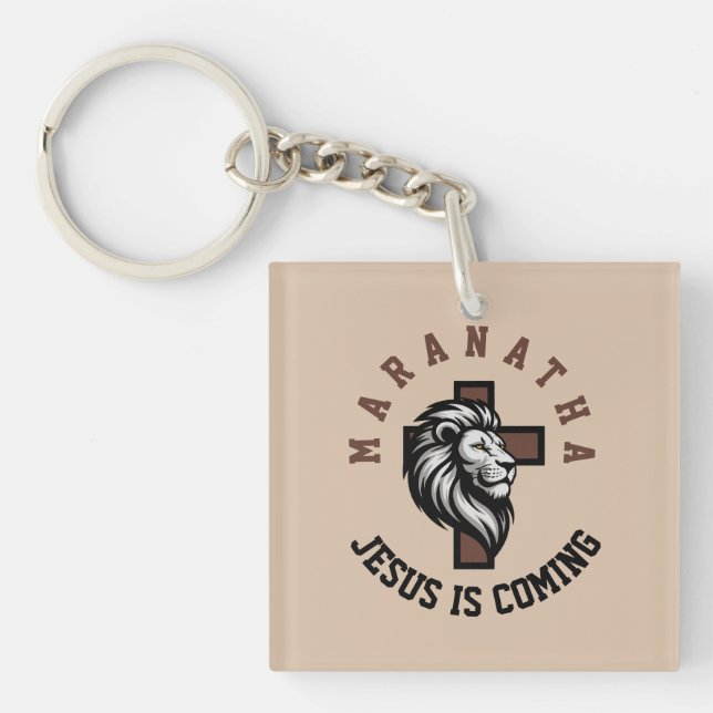 Maranatha Jesus is coming  Keychain (Front)