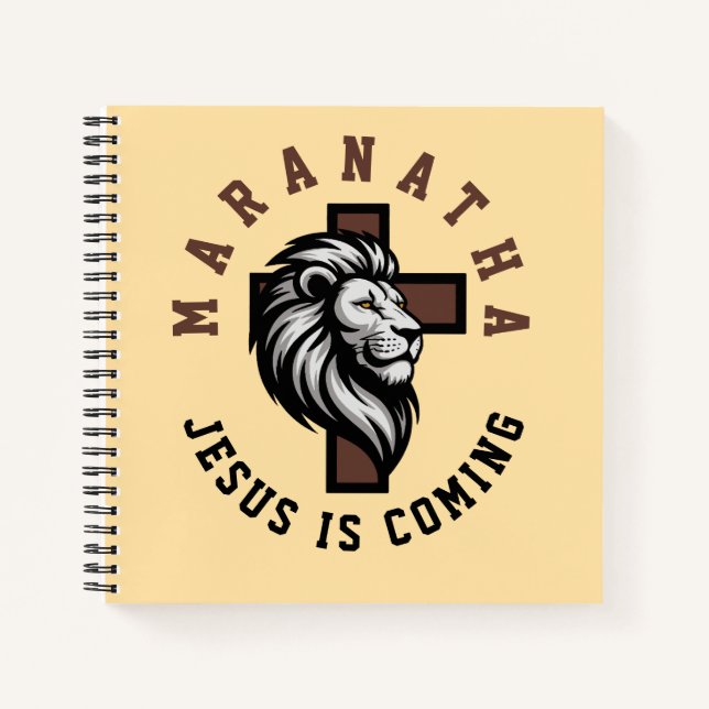 Maranatha Jesus is coming  Notebook (Front)