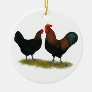 Marans Black Copper Ceramic Ornament