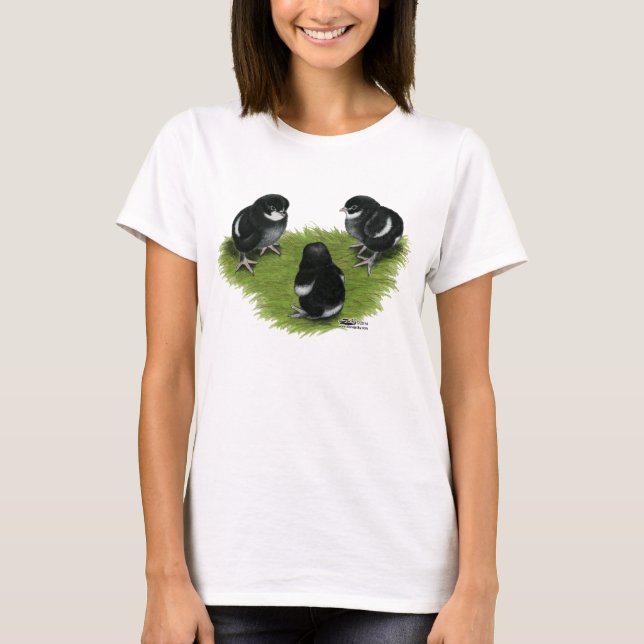 Marans Black Copper Chicks T-Shirt (Front)