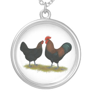 Marans Black Copper Silver Plated Necklace