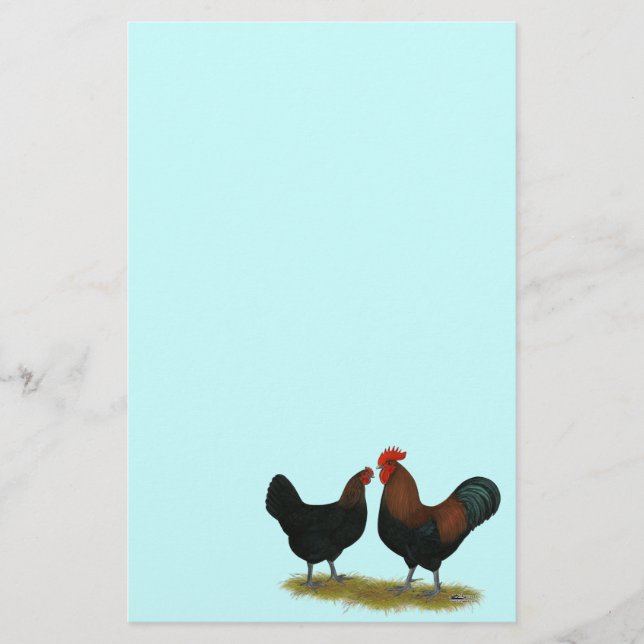 Marans Black Copper Stationery (Front)