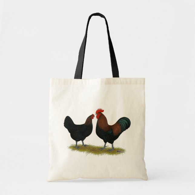 Marans Black Copper Tote Bag (Front)