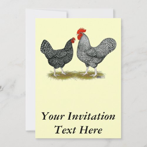 Marans  Cuckoo Pair Invitation