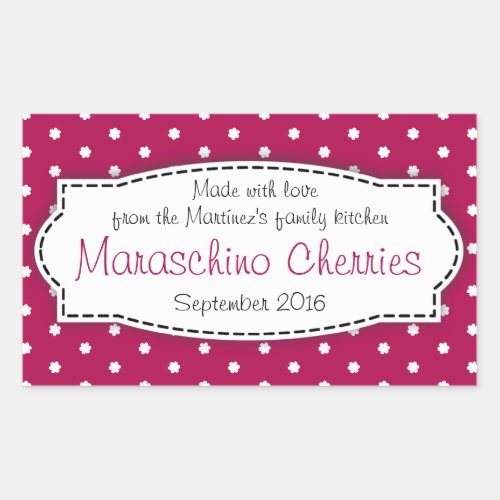 Maraschino cherries red food label sticker