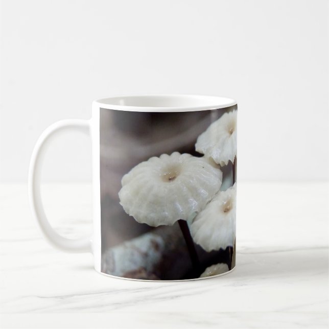 Marasmius label Mushroom Mug (Left)