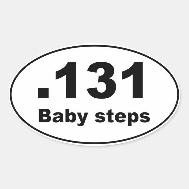 Marathon .131 - Baby steps Oval Sticker (Front)