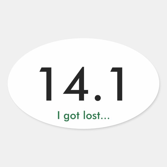 Marathon 14.1 oval sticker (Front)