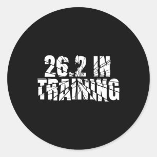 Marathon 26.2 In Training Running Gear Classic Round Sticker