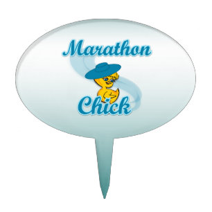 Marathon Chick #3 Cake Topper