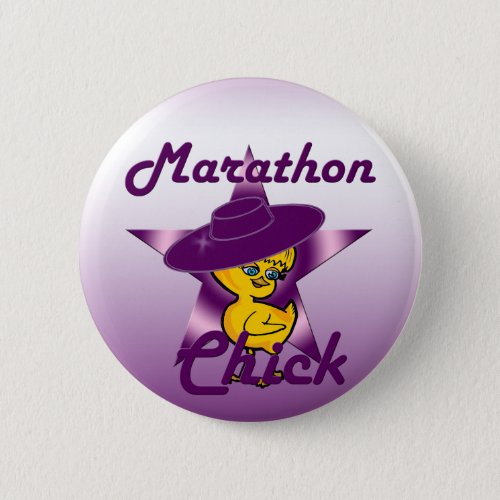 Marathon Chick 9 Pinback Button