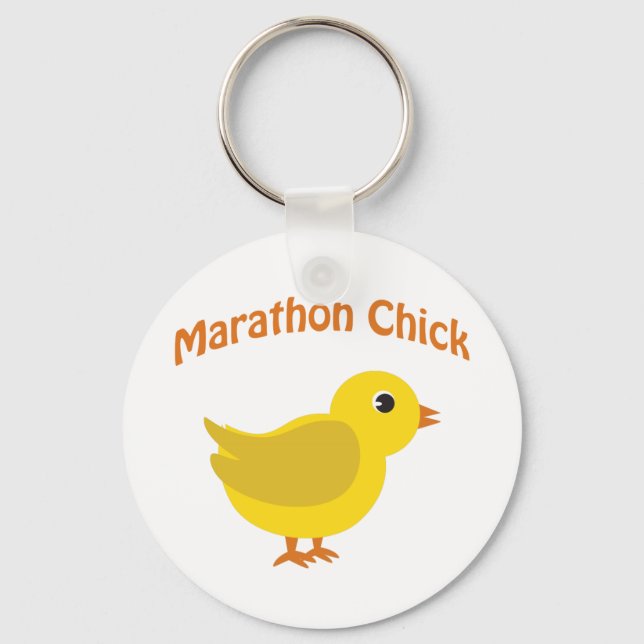 Marathon Chick Keychain (Front)