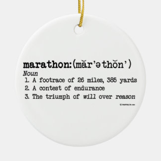 Marathon Definition Ceramic Ornament