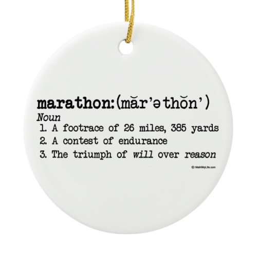 Marathon Definition Ceramic Ornament
