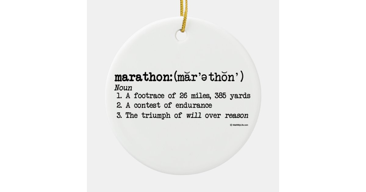 marathon-definition-ceramic-ornament-zazzle