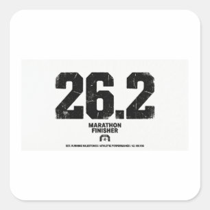 Marathon Finisher 26.2 Miles Running Gift  Square Sticker
