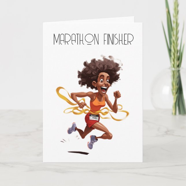 Marathon finisher congratulations card (Front)