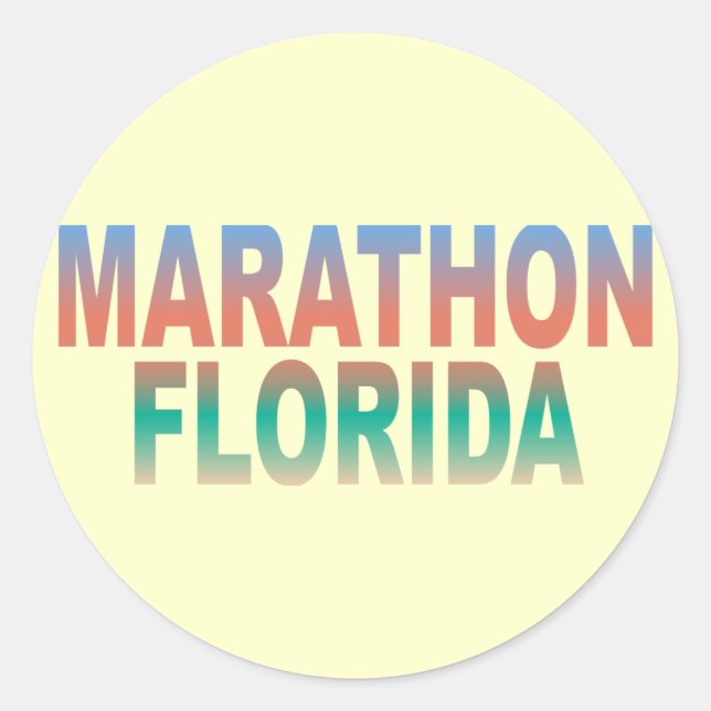 Marathon Florida Keys Classic Round Sticker (Front)
