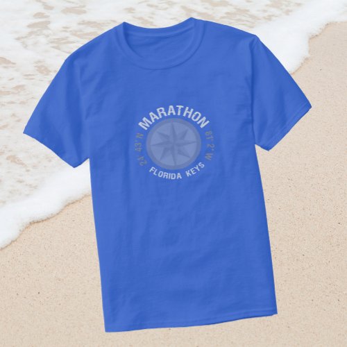 Marathon Florida Keys nautical latitude longitude T_Shirt