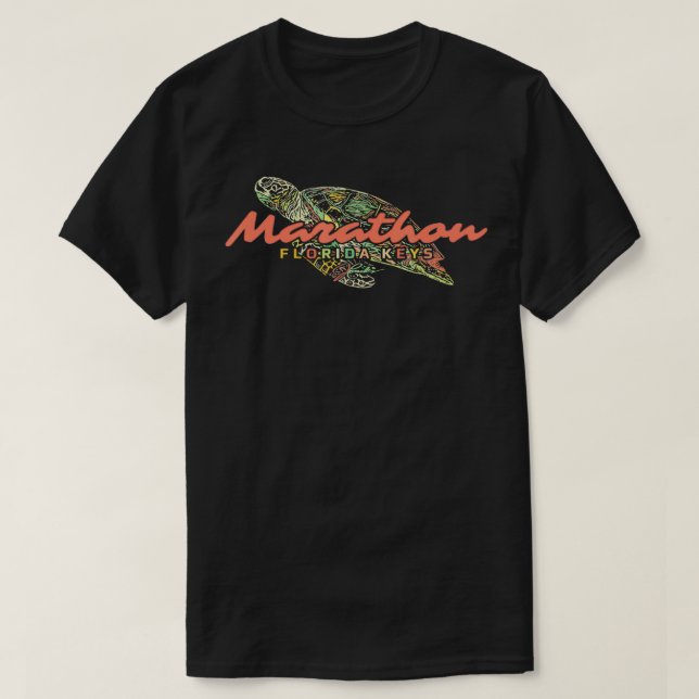 Marathon Florida Keys Sea Turtle  T-Shirt (Design Front)