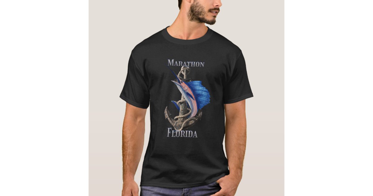 Marathon Florida Swordfish Marlin Ocean Fishing T-Shirt