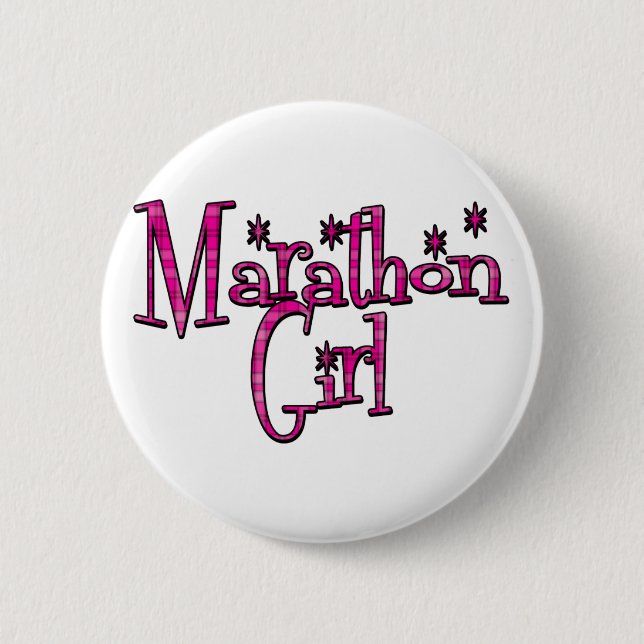 Marathon Girl Pinback Button (Front)