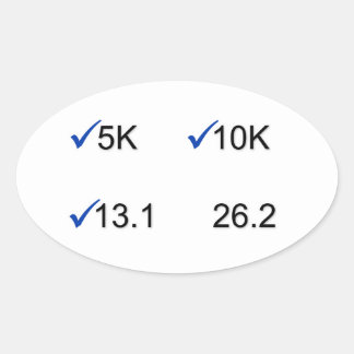 Marathon Goals Oval Sticker