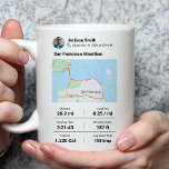 Marathon | Half Marathon Best Runner Gift  Coffee Mug<br><div class="desc">This race stats layout has a clean athletic look with a route map, runner profile area, and bold finish details. Perfect for marathon runners, half marathon milestones, race day memories, and fitness achievements. The modern data layout highlights distance, pace, time, calories, elevation, and heart rate in a sleek keepsake style....</div>