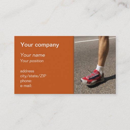Customizable "Marathon man" business card
