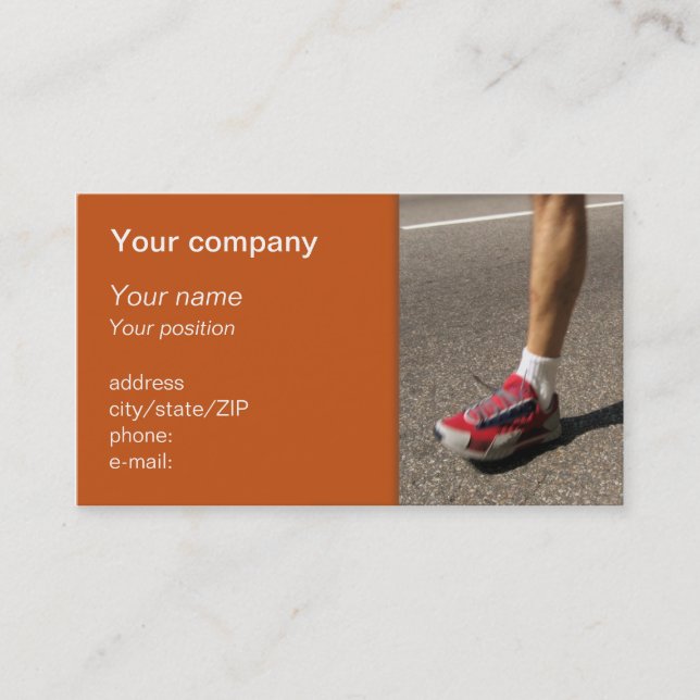 "Marathon man" business card (Front)