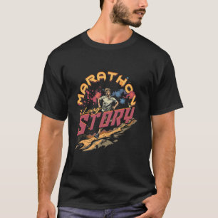Marathon Marathoner Running Marathon A Long Story T-Shirt