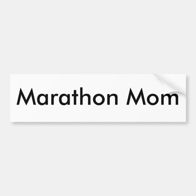 Marathon Mom Bumper Sticker (Front)