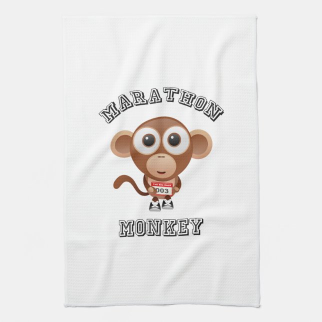 Marathon Monkey Kitchen Towel (Vertical)